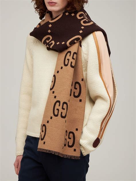 gucci ghost wool scarf|Gucci wool scarf sale.